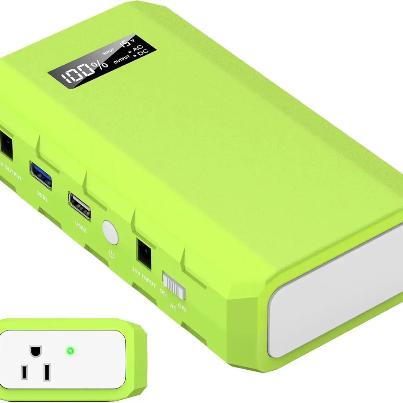 Portable Power Station with AC Outlet, 65W/110V External Battery Pack 24000mAh/88.8Wh Power Bank for Outdoor Tent Camping Home