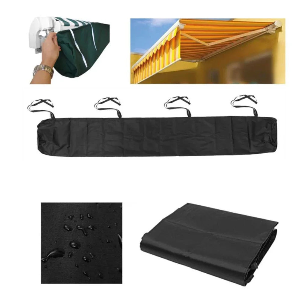 2.5/3.5/4M Patio Awning Cover Oxford Waterproof Protective Cover For Sun Shelter Protector Storage Garden Outdoor Living Part