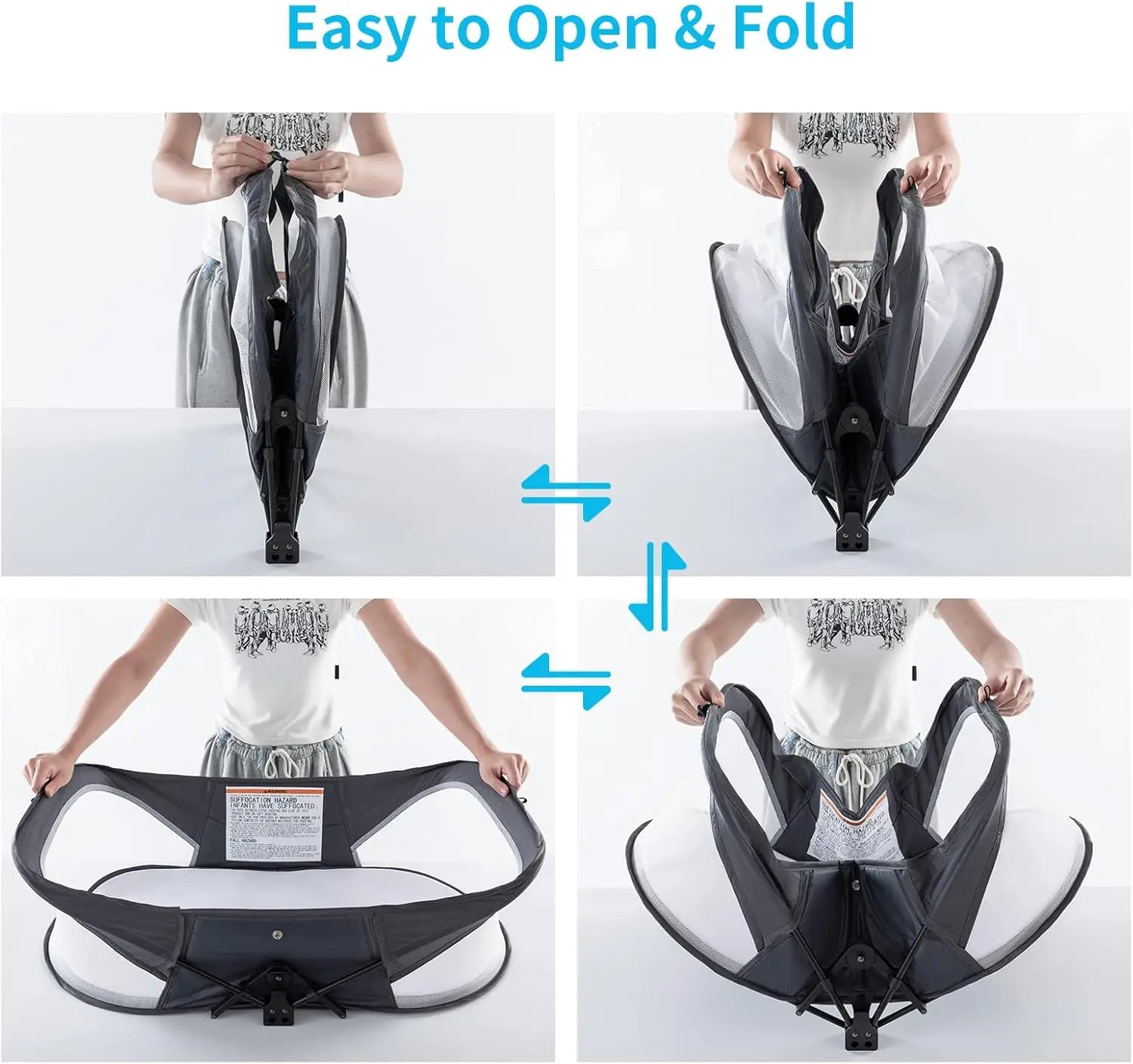 Travel Bassinet Portable Bassinet,Portable Travel Crib Infant Travel Bed With Mosquito Net And Canopy,Lightweight And