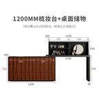 Versatile Folding Large Drawers Vanity Tables Storage Black Storage Unique Cabinet Dressers Makeup Luxury House Furniture Home
