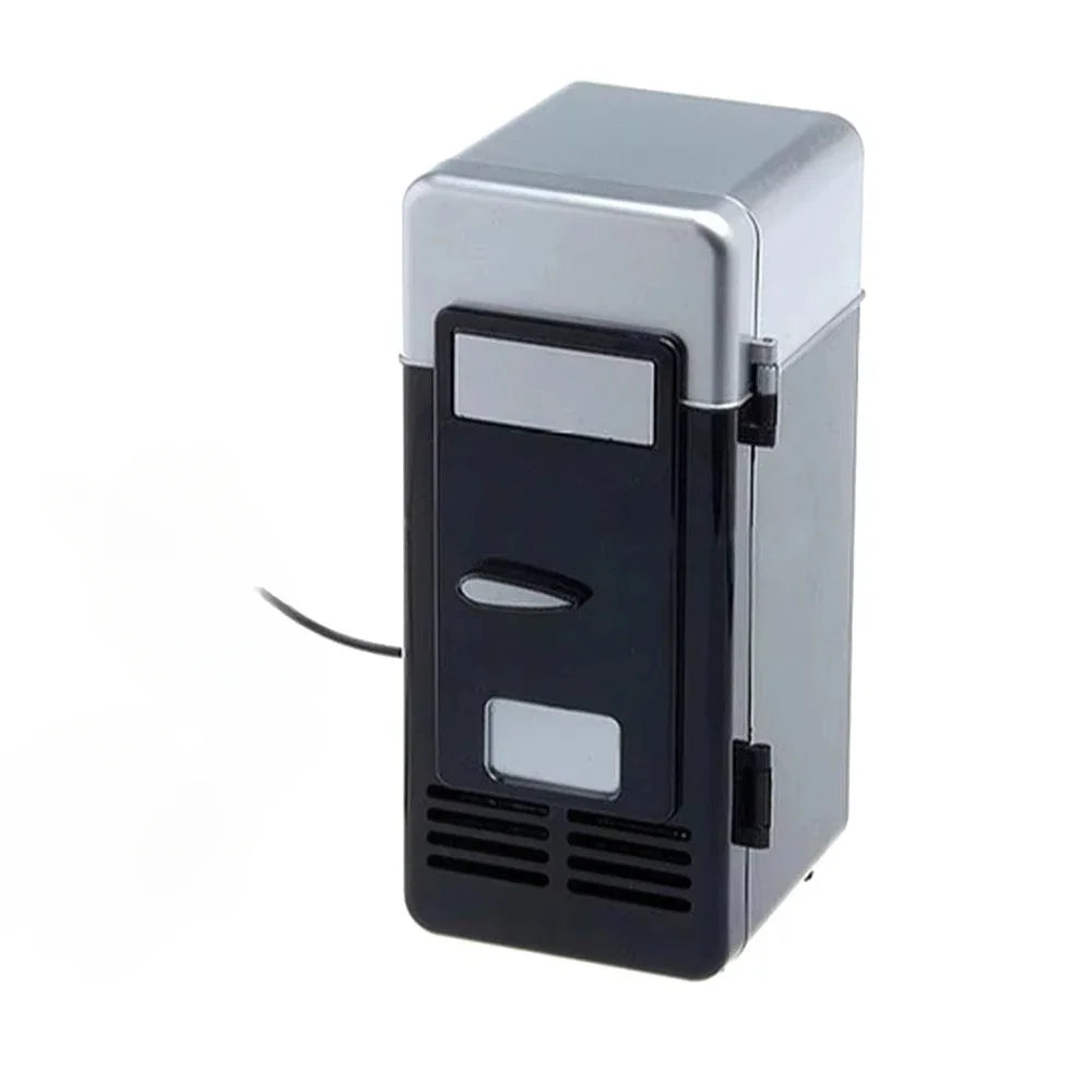 Mini USB Fridge Portable Cooler Beverage Drink Cans Cooler / Warmer Refrigerator for Car Laptop PC Computer Black Red Color 2024