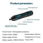 Rechargeable Cordless Electric Screwdriver Mini Drill Power Tools Set Multifuncntion Power Drill Kits Set Household Maintenance