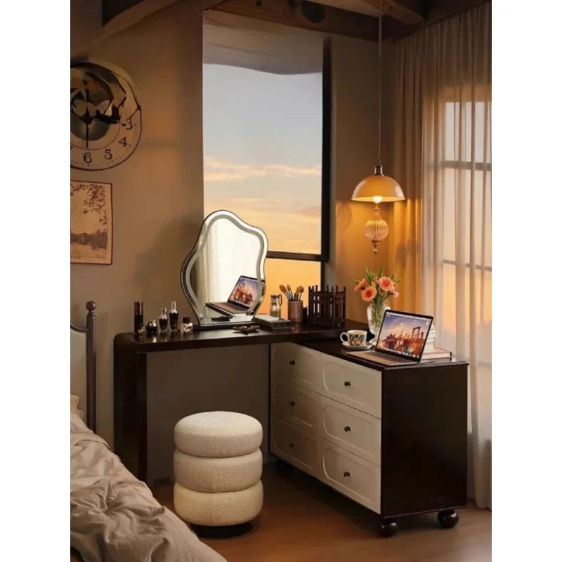 Corner dresser chest integrated antique modern bedroom simple bedside cabinet new retro makeup table