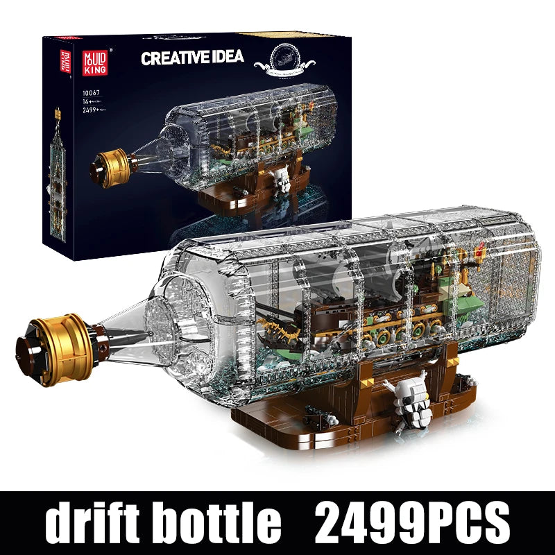 Mould King 10067 Pirate Ship Building Block - Flying Dutchman in Bottle Set Kids Gift | AlluCanFind
