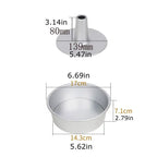 Round middle hole Alloy Chiffon Cake toast bread Pan Removable Bottom Hollow Chimney Mold DIY Baking Tools bake Model Bread box