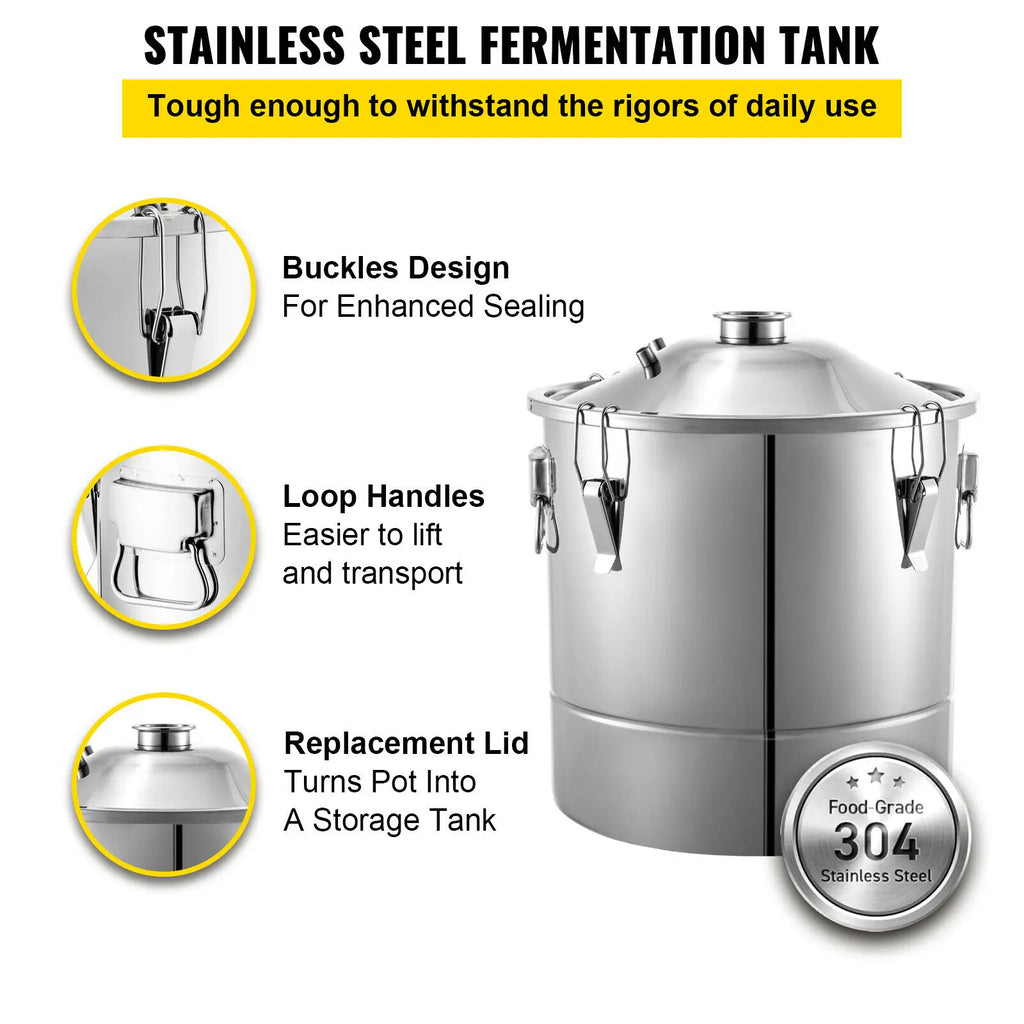 SucceBuy 20L 30L 50L 70L Alcohol Distiller Machine Beer Brewing Equipment Wine Moonshine Apparatus Dispenser Kit Home Appliance