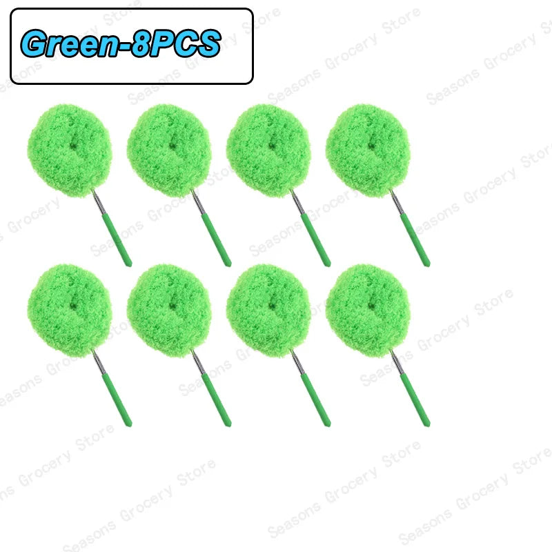 Reusable Microfibre Ceiling Fan Duster Dusting Dust Duster Ceiling Fan Blade Cleaning Adjustable Length Household Cleaning Tool