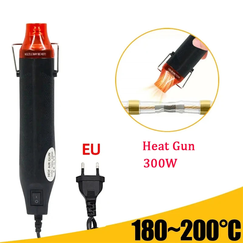 Rossonix 300w Heat Gun Electric Power Tool Diy Soldering Dryer Mini Blower For Crafts Shrink Tube 220v Hot Air Gun