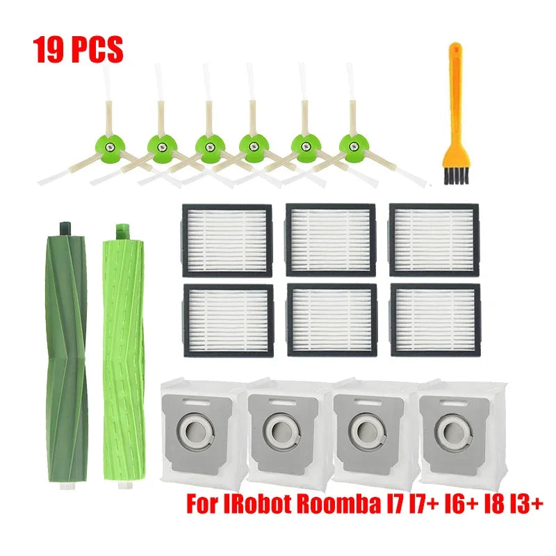 For iRobot Roomba i3,, i4, i6, i6+, i7, i7+, i8, i8+, E5, E6, E7,Vacuum Cleaner Part Hepa Filter Main Side Brush Replacement