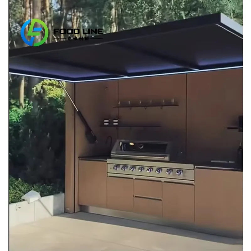 Custom-Designed Modern Small Outdoor Modular Kitchen Prefabricated Mobile Container House