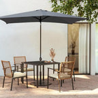 Outdoor Umbrella Replacement Canopy 6.6x10ft Rectangle Cantilever Umbrella UV Protection Heavy Duty Parasol Top Garden