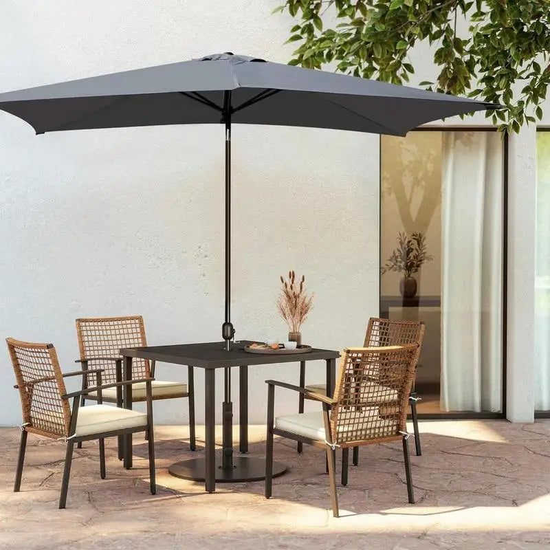 Outdoor Umbrella Replacement Canopy 6.6x10ft Rectangle Cantilever Umbrella UV Protection Heavy Duty Parasol Top Garden