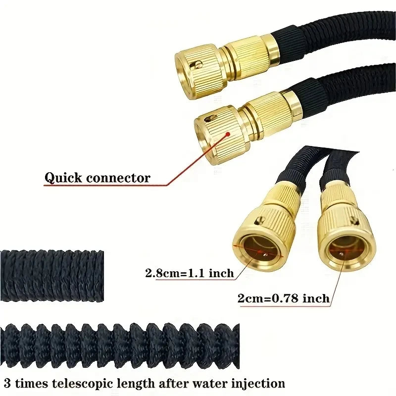 High Quality Flexible Expandable Garden Hose High Pressure Nozzle Long Rod Spray Cleaning Gun Car Washing Hose  Garden Hose