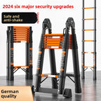 Thickened carbon steel telescopic ladder Multifunctional herringbone ladder Bamboo ladder Lifting  folding engineering staircase