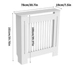High Radiator Cover Modern Slatted Vertical Radiator Cover MDF Cabinet High Radiators Shelf for Bedroom Living Room Radiators
