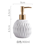 Ceramic Bathroom Reusable Soap Dispenser Lotion Bottles Liquid Pump Bottle Lotion Dispenser Soap Dispenser Bathroom Decoration