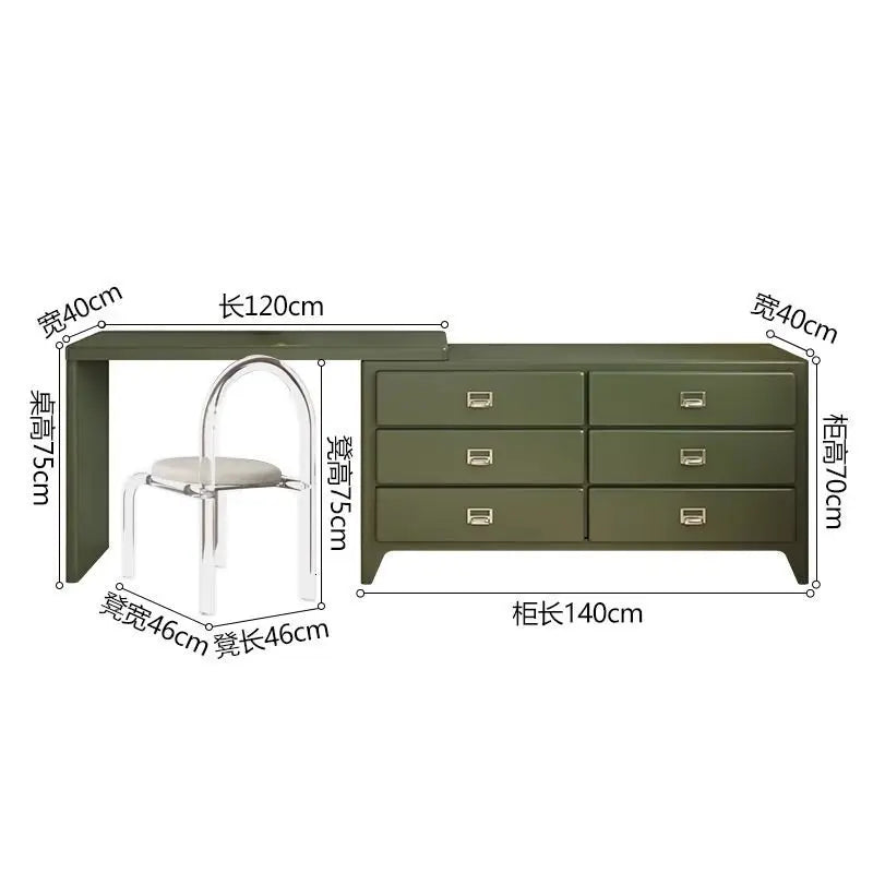 Nordic Storage Dresser Bedroom Modern 6 Drawer European Dresser Girls Luxury Green Toaletka Z Lustrem Do Sypialni Home Furniture