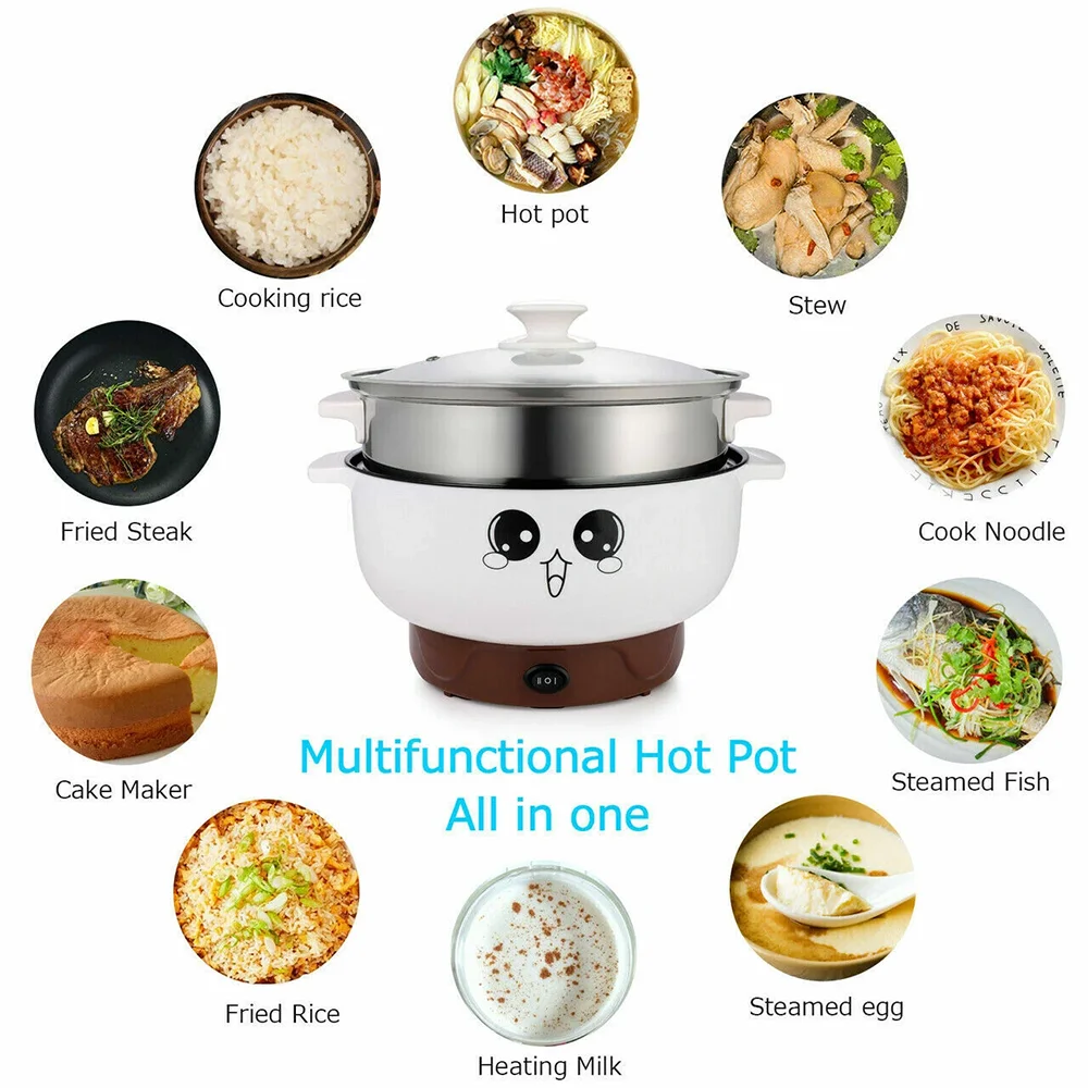 Electric MultiCooker - Multifunctional 2.3L/2.8L Non-stick Rice Cooker, Frying Pan & Hotpot | AlluCanFind