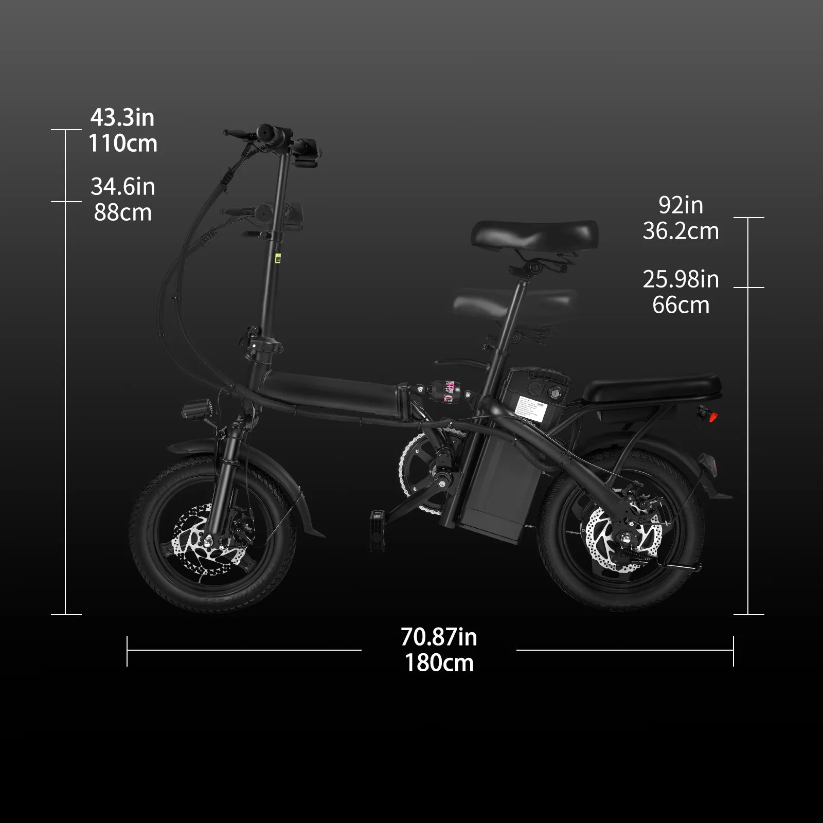 Adult Foldable Electric Bicycle - 400W E-Bike w/ Dual Disc Brakes, 22-Mile Range & 20MPH | AlluCanFind
