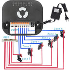 6 Zone WIFI Connect Tuya Smart Home Watering Timer and Garden Irrigation Controller Water solenoid Valve Irrigation Timer System