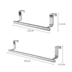 Kitchen Cabinet Door Towel Bar Stainless Steel Door Back Towel Hanging Holder Bathroom Punch-free Towels Hooks Home Organizer