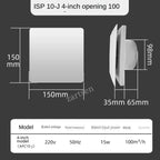 4/6 Inch Exhaust Fan Low Noise Ventilator Fan Home Bathroom Kitchen Be