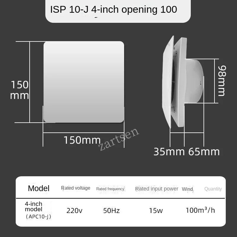 4/6 Inch Exhaust Fan Low Noise Ventilator Fan Home Bathroom Kitchen Be