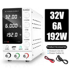 KUAIQU Adjustable Switching DC Power Supply 30V 10A 6A Lab Bench Power Supply 60V 5A 120V 3A Output Preset Current USB Interface