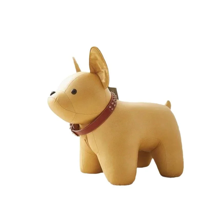 Animal Stool Changing Shoe Stool Cartoon Wood Ottoman Stool, Animal Footstool for Living Rooms Bedroom Home Decor