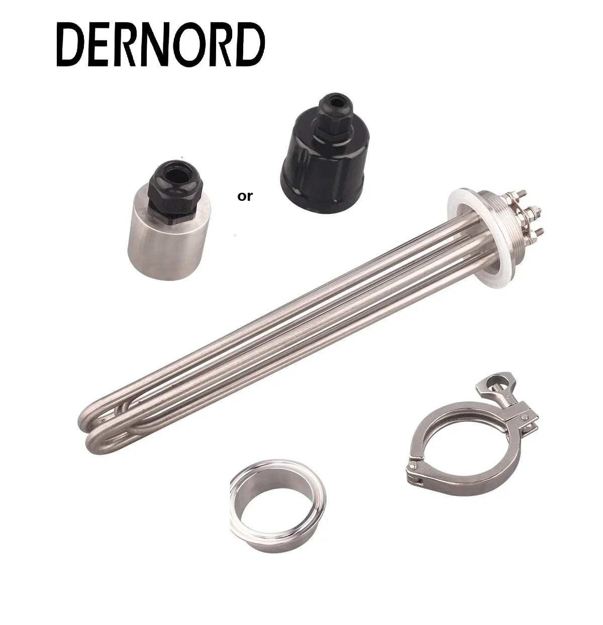 220V/380V Immersion Heating Element 2" Tri-clamp Brewing Heater Electrical Water Tubular Resistance 2KW/3KW/3750W/4.5KW/6KW