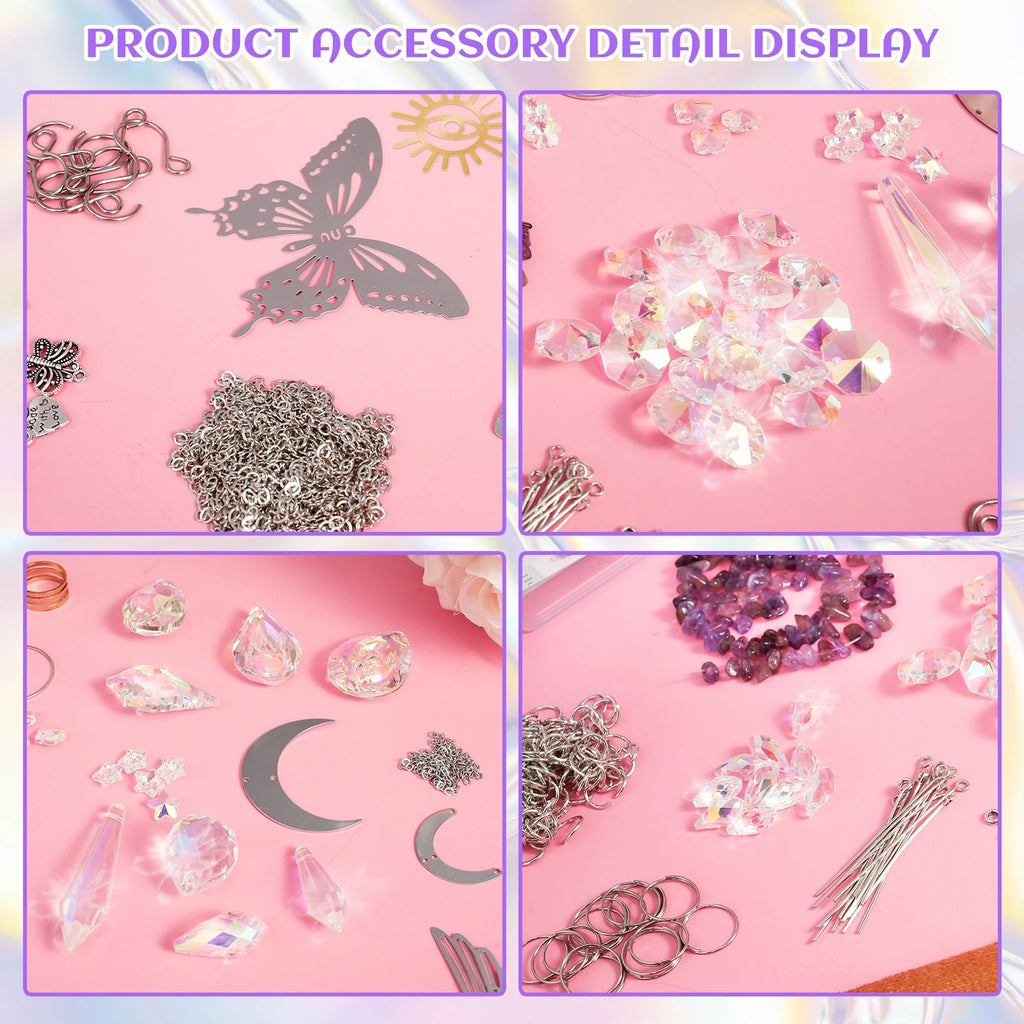 Sun Catchers Making Kits Craft for Garden Window Home Decor Crystal Suncatchers DIY Wind Chime Sun Catchers Making Kit Gifts