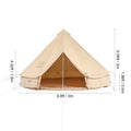 SucceBuy Canvas Bell Tent 4 Seasons 3/4/5/6/7m Yurt Tent Canvas Tent for Camping with Stove Breathable Tent