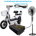 10000W/12000W Car Inverter LCD Display Vehicle Smart Inverter DC 12 V To AC 220V Digital Pure Sine Wave Power Inverter