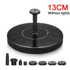 Fountain Light 7 Colors LED Light Solar Fountain Light Rotating Fountain 3W 6 Nozzle Water Pump Outdoor Bird Bath Garden