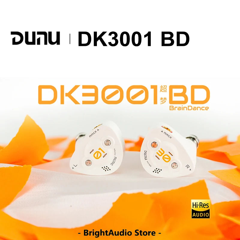 DUNU DK3001 BD Brain Dance 9 Drivers Tribrid In-Ear Earphone 1DD+4BA+4P Hybrid Hi-Res Audio Wired HIFI Earbuds