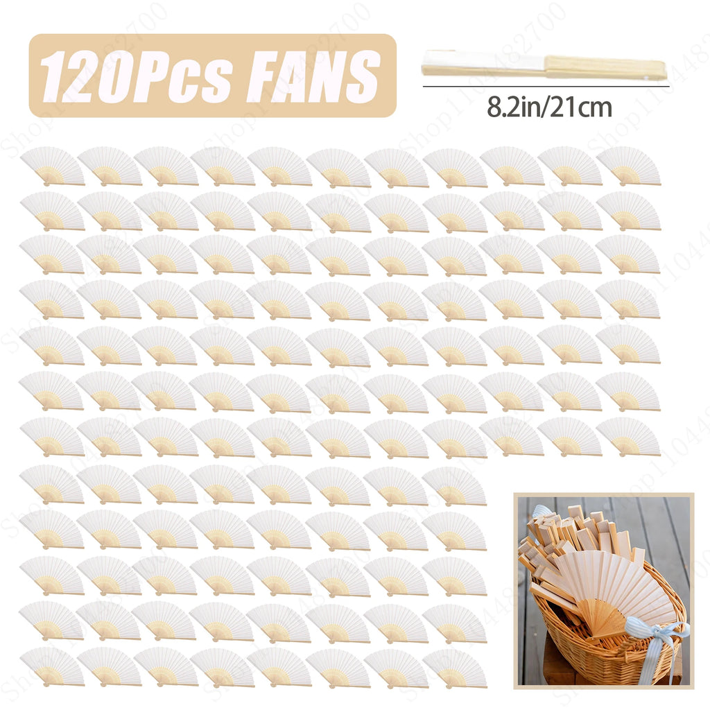 6-120Pcs 33inch Paper Umbrellas for Wedding Guest White Paper Parasol Umbrellas for Guests Wedding Photography Props with Fans