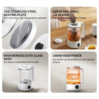 New Xiaomi Mijia Multi functional Health Kettle S1 1.5L 1000W High Borosilicate Glass Body 316L Stainless Steel Heating Plate