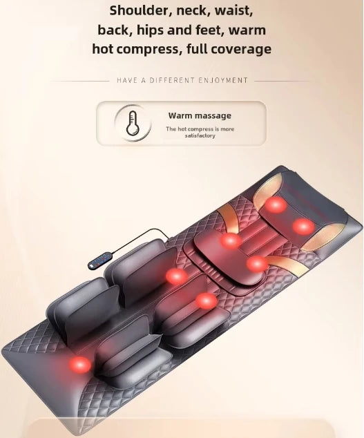 Full Body Heated Massage Mat with Airbag & Vibration for Neck & Lumbar
