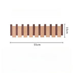 Walnut Wall Hanging Coat Racks Wall Entry Door Porch Hanging Coat Rack Perforated Solid Wood Creative Piano Keys Clothes Hook