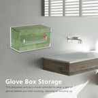 Tissue Box Wall Acrylic Glove Box Holder Wall Mounted Healthcare Food Service Dentist Disposable Glove Stoarge Rack