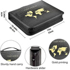 Portable Coin Collection Set 200 Coins 30 Paper Money Panels PVC Transparent Philatelic Book Album With Zipper Protection