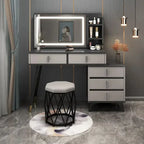Luxury Dressing Table Comfortable Vanity Makeup Desk LED Large Mirror Drawer for Bedroom Wood Furniture Chest of Drawers Home