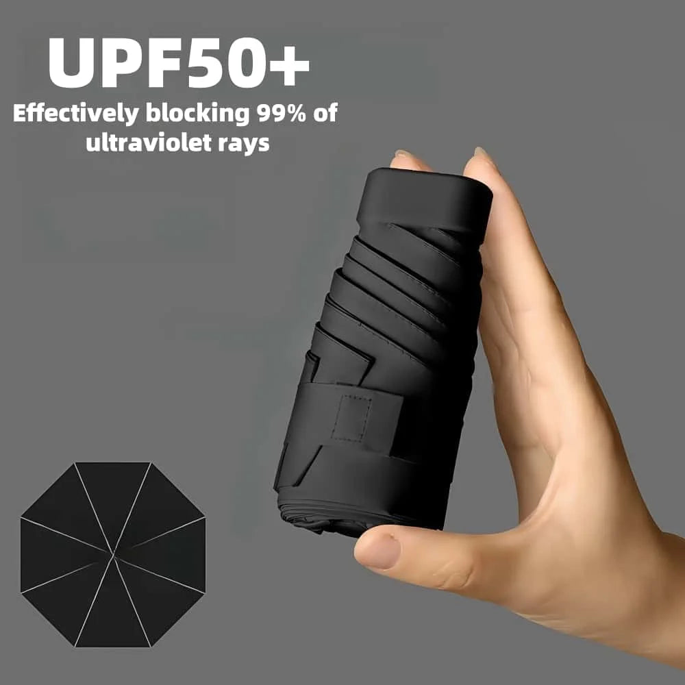 Mini UV Folding Umbrella - Lightweight Portable Parasol