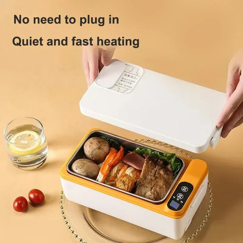 1L Portable USB Electric Lunch Box Rechargeable Heated Unplugged Rice Cooker Office Lunch Box Camping Heated Insulated Lunch Box