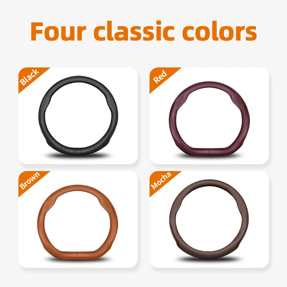 Suitable for Dodge Ultra-Thin Breathable Leather Steering Wheel Cover Suitable for Challenger Journey Charger Caliber Durango Ram 1500 Grand Caravan Dart Dakota Nitro Avenger Viper