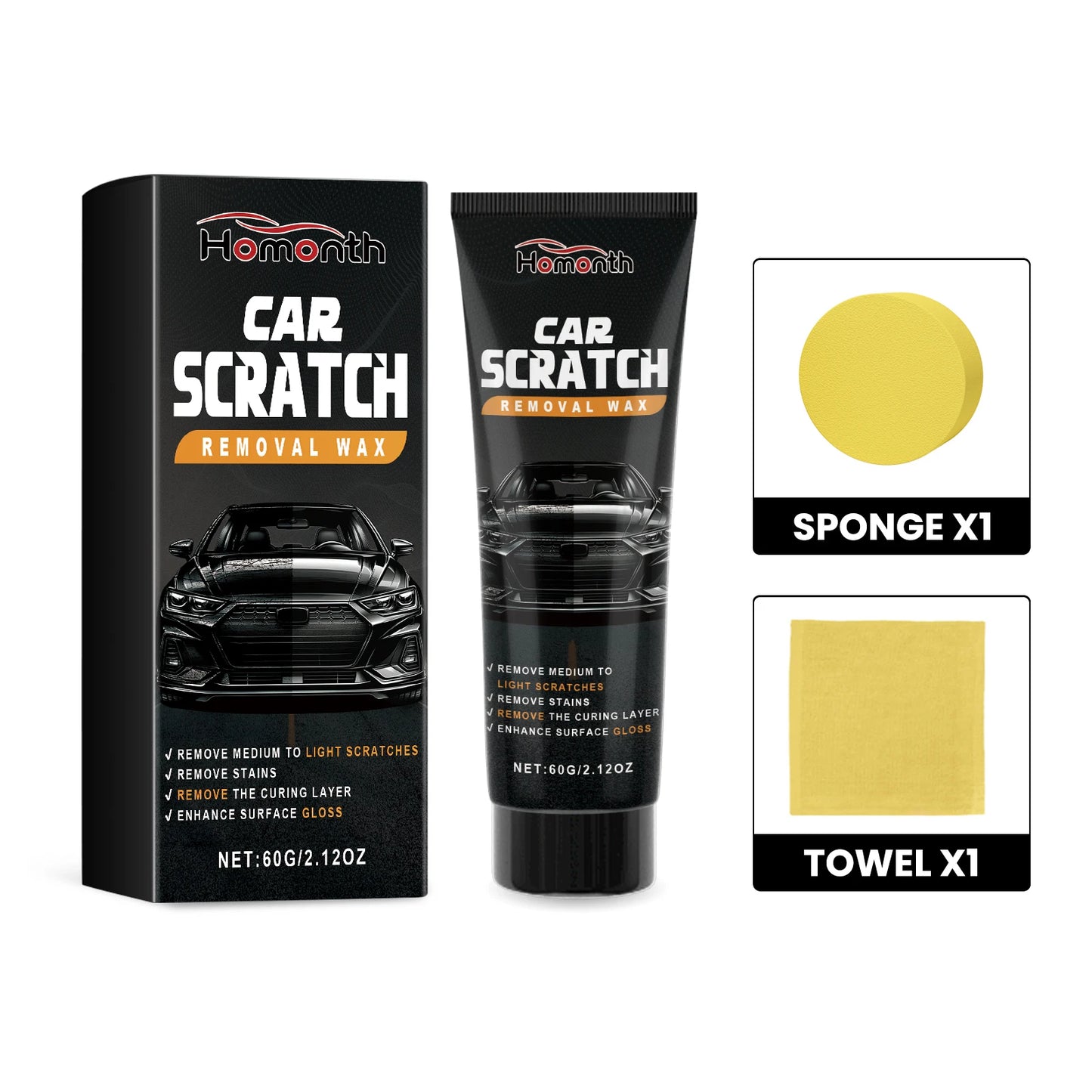 Homonth Car Scratch Removal Wax Car Scratch Repair Vehicle Protection Paint Coating Polishing Refurbishment Car Scratch Remover