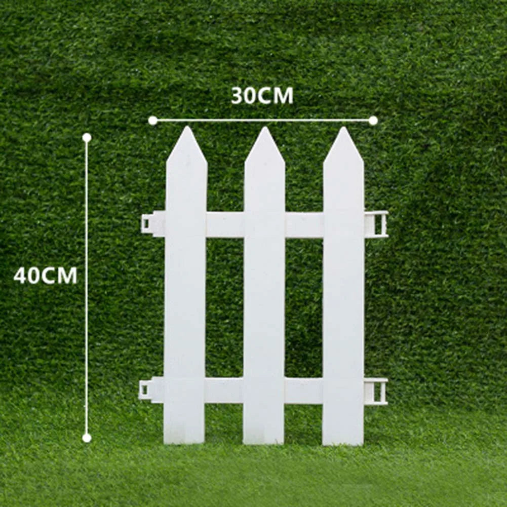 White Plastic Garden Fence Border Decoration Plant Flower Protect For Yard Lawn Edging Flower Bed Christmas Tree Decorative