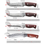Kitchen butcher boning knife - Hand-forged - Practical type - Japanese chef's knife for cutting fish, fruits, and steaks - Set