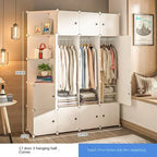 Simple Wardrobe Clothes Folding Cabinets Dressers Cube Storage Locker Plastic Collapsible Dustproof Home Bedroom Furniture