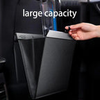 Car Backseat Hanging Garbage Bin PU Leather Vehicle Garbage Organizer Foldable Trash Can Car supplies For Car SUV Truck